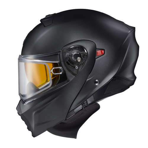 Casco Abatible Scorpion EXO-GT930 para frío mica de Doble Panel - Negro Mate - Chico