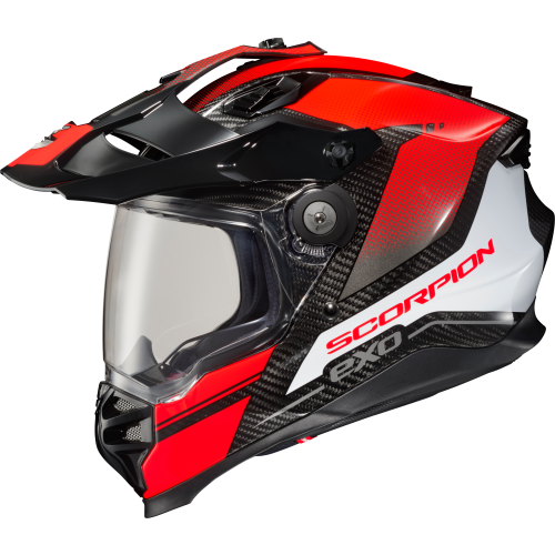 Casco Doble Propósito Scorpion XT9000 Trailhead Fibra de Carbono - Rojo - Grande