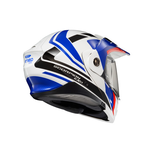 Casco Doble Propósito Scorpion EXO-AT960 Hicks - Blanco Azul - Grande