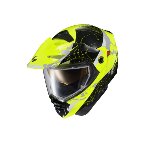 Casco Doble Propósito Scorpion EXO-AT960 Topographic para frío - Hi-Vis - X-Grande