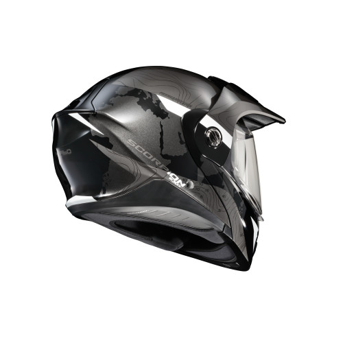 Casco Doble Propósito Scorpion EXO-AT960 Topographic - Negro Blanco - Grande