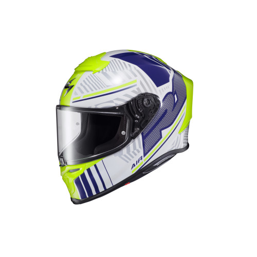 Casco Cerrado Scorpion EXO-R1 Air Juice - Blanco Azul - 3X-Grande