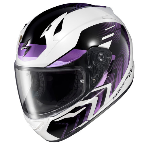 Casco Cerrado Scorpion EXO-R320 Alchemy - Blanco Morado - X-Grande
