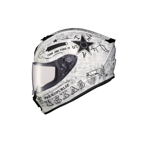 Casco Cerrado Scorpion EXO-R420 Lone Star - Blanco - Mediano