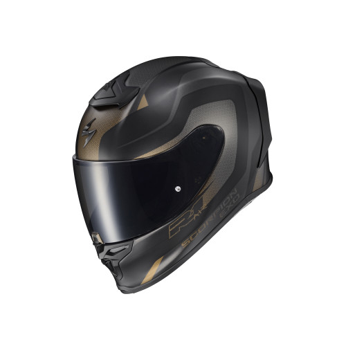 Casco Cerrado Scorpion EXO-R1 Air Hive - Oro Negro - Mediano