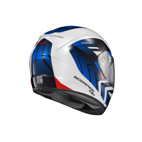 Casco Cerrado Scorpion EXO-R320 Alchemy - Blanco Azul - 2X-Grande