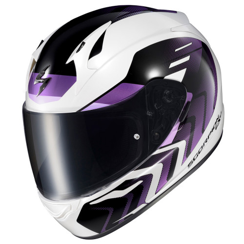 Casco Cerrado Scorpion EXO-R320 Alchemy - Blanco Morado - Chico