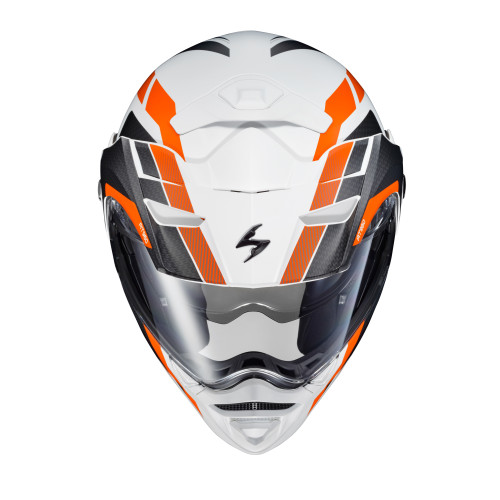Casco Doble Propósito Scorpion EXO-AT960 Hicks - Blanco Naranja - Grande