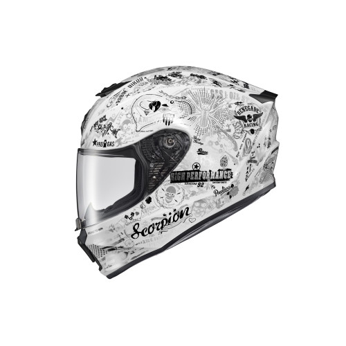 Casco Cerrado Scorpion EXO-R420 Shake II - Blanco - Mediano