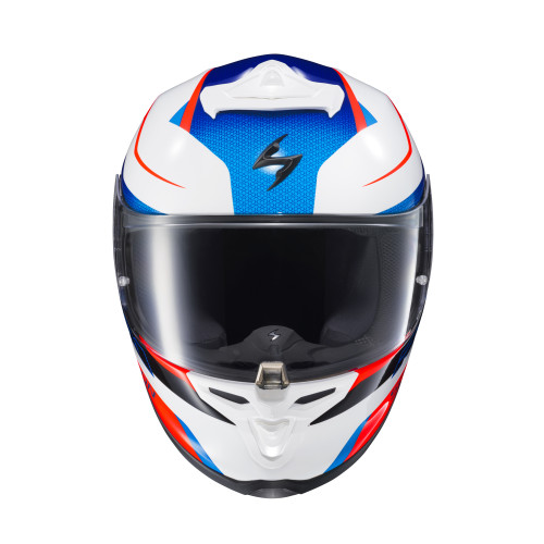 Casco Cerrado Scorpion EXO-R1 Air Hive - Blanco Azul - Chico