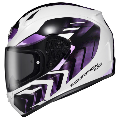 Casco Cerrado Scorpion EXO-R320 Alchemy - Blanco Morado - X-Grande