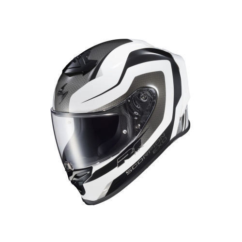 Casco Cerrado Scorpion EXO-R1 Air Hive - Blanco Negro - Grande