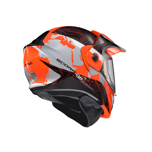 Casco Doble Propósito Scorpion EXO-AT960 Topographic para frío - Hi-Viz Naranja - X-Grande