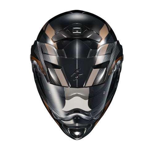 Casco Doble Propósito Scorpion EXO-AT960 Hicks - Negro Oro - Grande