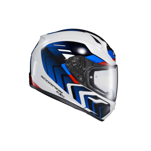 Casco Cerrado Scorpion EXO-R320 Alchemy - Blanco Azul - 2X-Grande