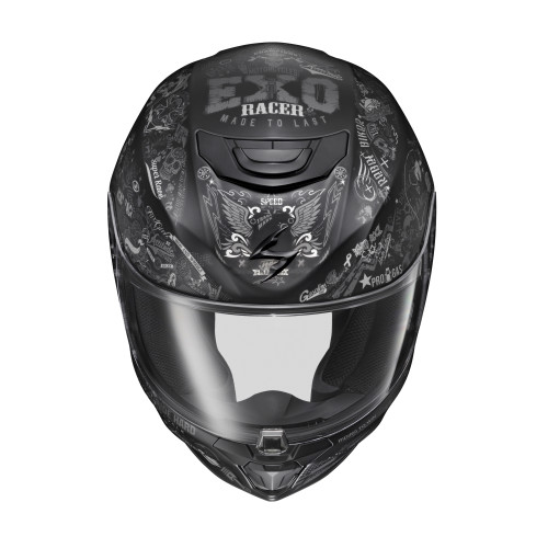 Casco Cerrado Scorpion EXO-R420 Shake II - Negro Blanco - Chico