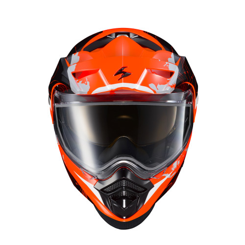 Casco Doble Propósito Scorpion EXO-AT960 Topographic para frío - Hi-Viz Naranja - X-Grande