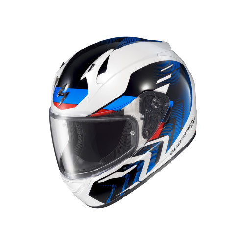 Casco Cerrado Scorpion EXO-R320 Alchemy - Blanco Azul - X-Grande