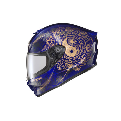 Casco Cerrado Scorpion EXO-R420 Namaskar - Azul - Mediano