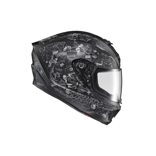 Casco Cerrado Scorpion EXO-R420 Shake II - Negro Blanco - Chico