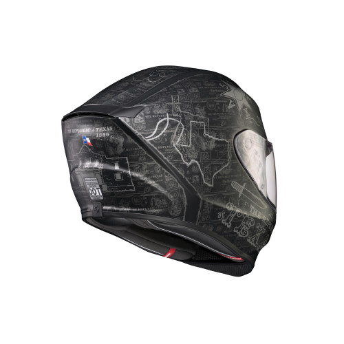Casco Cerrado Scorpion EXO-R420 Lone Star - Negro Plata - 2X-Grande