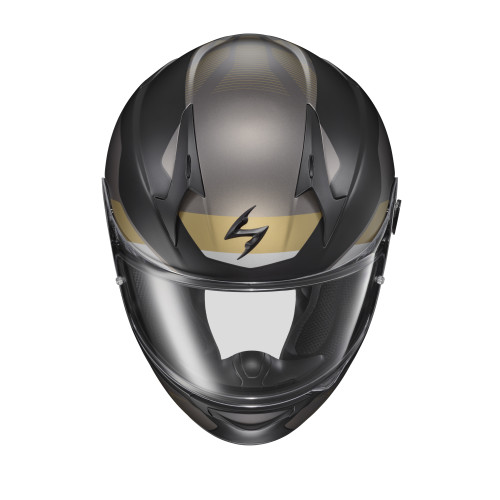 Casco Cerrado Scorpion EXO-R320 Alchemy - Negro Oro - Grande
