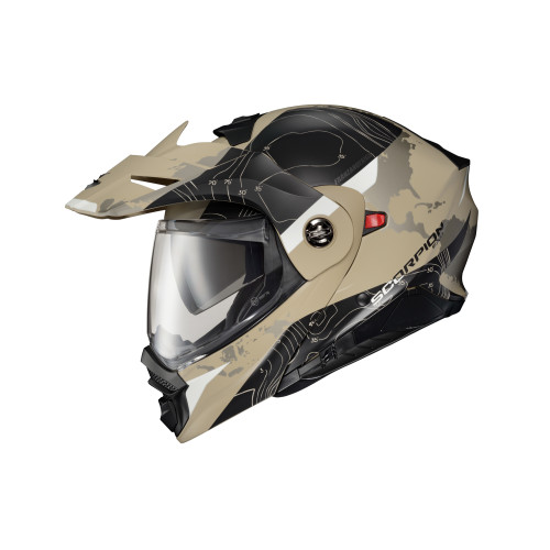 Casco Doble Propósito Scorpion EXO-AT960 Topographic - Arena - Grande