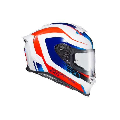 Casco Cerrado Scorpion EXO-R1 Air Hive - Blanco Azul - Chico