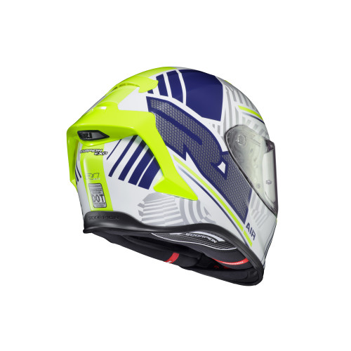 Casco Cerrado Scorpion EXO-R1 Air Juice - Blanco Azul - X-Grande