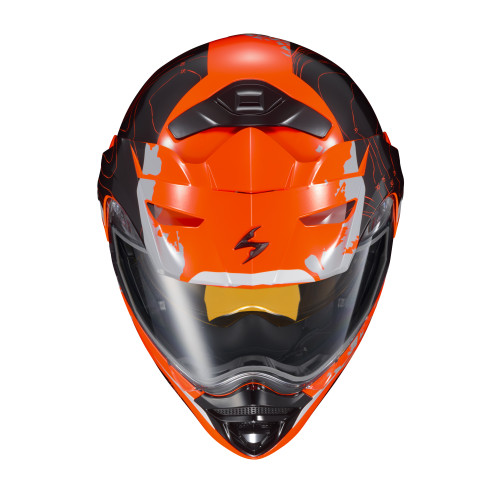 Casco Doble Propósito Scorpion EXO-AT960 Topographic para frío - Hi-Viz Naranja - Mediano
