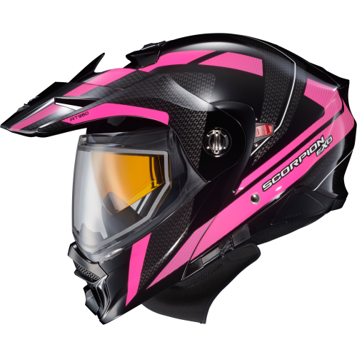 Casco Doble Propósito Scorpion EXO-AT960 Hicks para frío mica de Doble Panel - Rosa - X-Grande