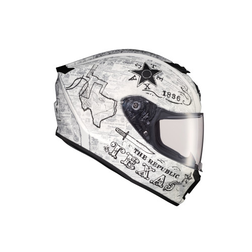 Casco Cerrado Scorpion EXO-R420 Lone Star - Blanco - Mediano