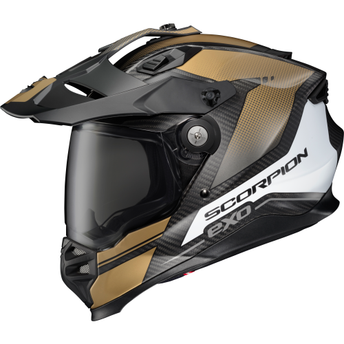 Casco Doble Propósito Scorpion XT9000 Trailhead Fibra de Carbono - Oro Mate - Grande