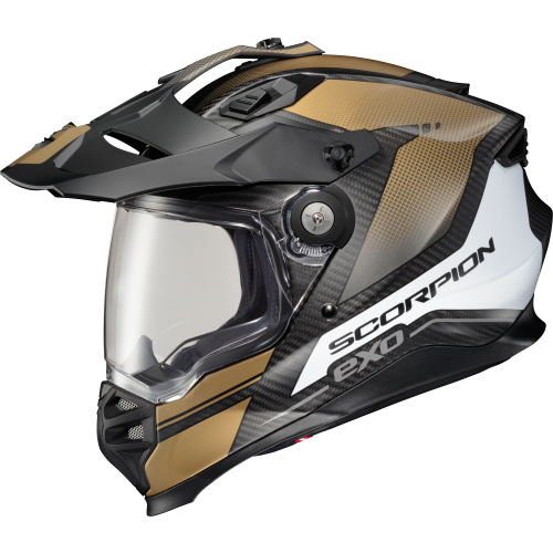 Casco Doble Propósito Scorpion XT9000 Trailhead Fibra de Carbono - Oro Mate - 2X-Grande