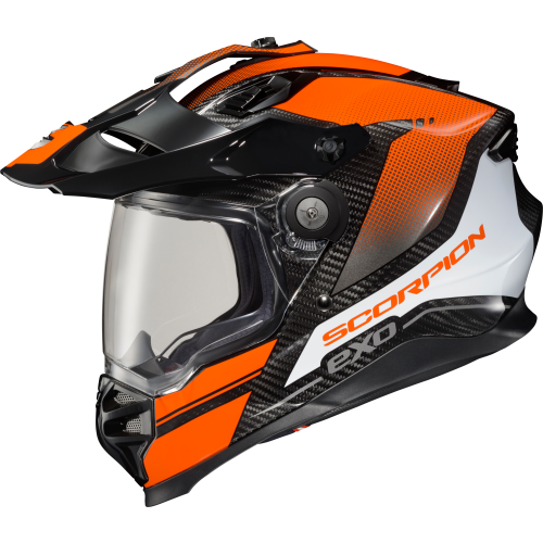 Casco Doble Propósito Scorpion XT9000 Trailhead Fibra de Carbono - Naranja - Mediano