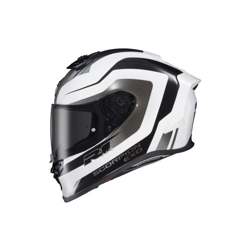 Casco Cerrado Scorpion EXO-R1 Air Hive - Blanco Negro - Mediano