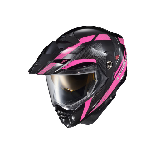 Casco Doble Propósito Scorpion EXO-AT960 Hicks para frío mica de Doble Panel - Rosa - Mediano