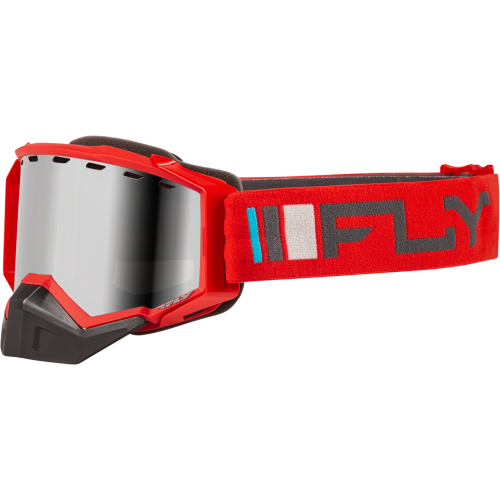 ZONE SNOW GOGGLE RED/CHARCOAL W/ SILVER MIRROR/SMOKE LENS