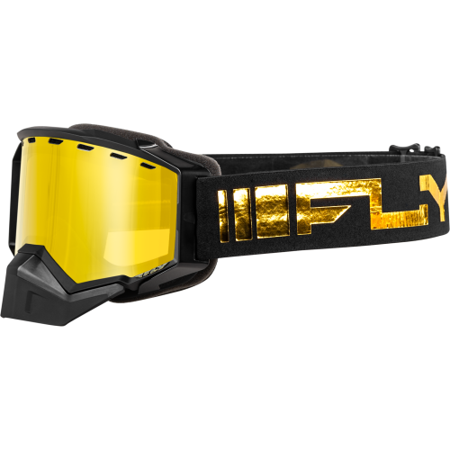 ZONE SNOW GOGGLE BLACK/GOLD W/ GOLD MIRROR/YELLOW LENS