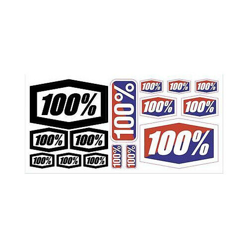 Calcomanía Ride 100% Logo 100% -Azul