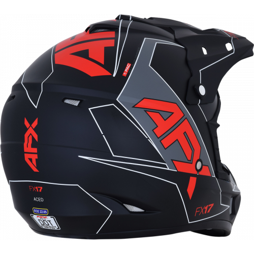 Casco AFX FX17 C: Negro Rojo T: Mediano