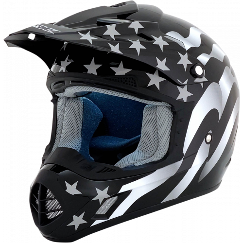 Casco AFX FX17 Flag C: Negro Blanco T: 2X-Grande