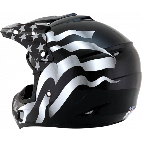 Casco AFX FX17 Flag C: Negro Blanco T: 2X-Grande