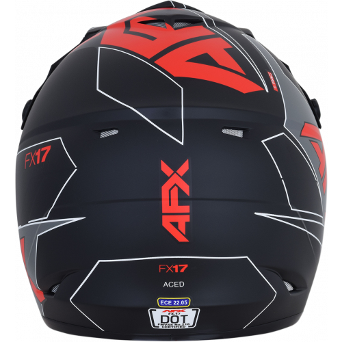 Casco AFX FX17 C: Negro Rojo T: Mediano