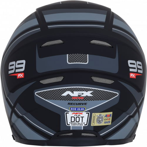 Casco AFX FX-99 Recurvo C: Negro Gris T: Grande