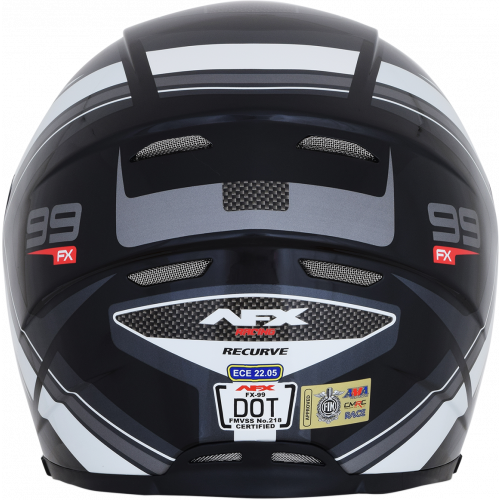 Casco AFX FX-99 Recurvo C: Negro Blanco T: Grande