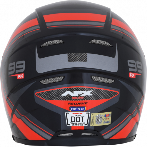 Casco AFX FX-99 Recurvo C: Negro Rojo T: X-Grande
