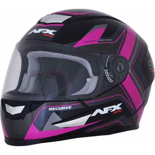 Casco AFX FX-99 Recurvo C: Negro Rosa T: Grande