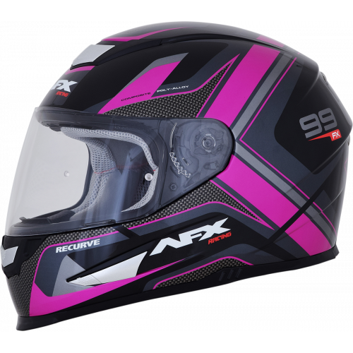 Casco AFX FX-99 Recurvo C: Negro Rosa T: X-Chico