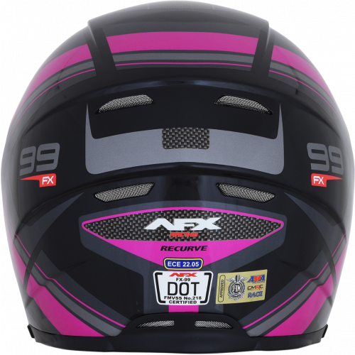 Casco AFX FX-99 Recurvo C: Negro Rosa T: X-Grande